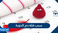 ما سبب قلة دم الدورة الشهرية