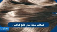 صبغات شعر بني فاتح كراميل