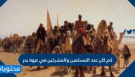 كم كان عدد المسلمين والمشركين في غزوة بدر