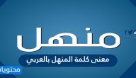 معنى كلمة المنهل بالعربي
