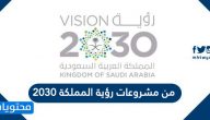 من مشروعات رؤية المملكة 2030