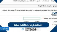 استعلام عن مخالفة بلدية برقم الهوية في مناطق المملكة 1447