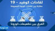 الفرق بين تطعيمات كورونا