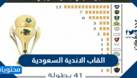 القاب الاندية السعودية كاملة
