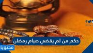 حكم من لم يقضي صيام رمضان