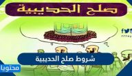 ما هي شروط صلح الحديبية وموقف الصحابة منها