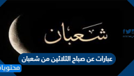 عبارات عن صباح الثلاثين من شعبان مكتوبة 2025