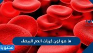 ما هو لون كريات الدم البيضاء