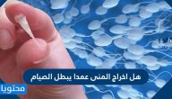 هل اخراج المنى عمدا يبطل الصيام