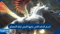 اسم الدابه التي ركبها النبي ليلة المعراج