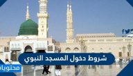 شروط دخول المسجد النبوي