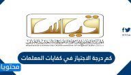 كم درجة الاجتياز في كفايات المعلمات