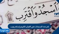 كم عدد السجدات في القران الكريم إسلام ويب