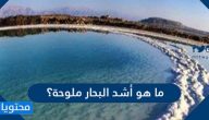 ما هو أشد البحار ملوحة؟