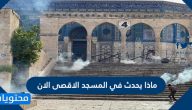 ماذا يحدث في المسجد الاقصى الان