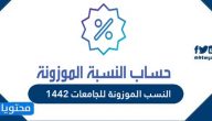 النسب الموزونة للجامعات السعودية 1447 ونسب القبول
