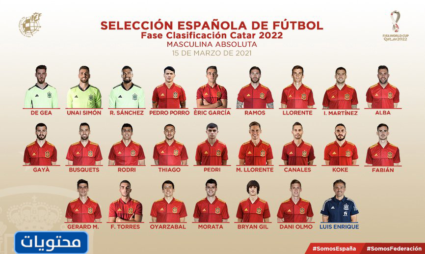 قائمة المنتخب الأسباني يورو 2021