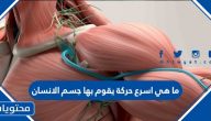 ما هي اسرع حركة يقوم بها جسم الانسان