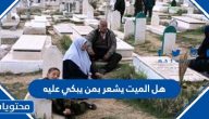 هل الميت يشعر بمن يبكي عليه