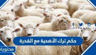 حكم ترك الأضحية مع القدرة وشروط اختيار الأضحية