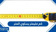 كم مليمتر يساوي المتر