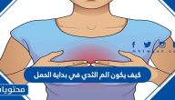 كيف يكون الم الثدي في بداية الحمل؟ ونصائح لتقليل الانزعاج من ألم الثدي