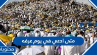 متى ادعي في يوم عرفه