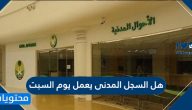هل السجل المدنى يعمل يوم السبت