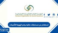 استعلام عن مستحقات مالية برقم الهوية التأمينات 1445