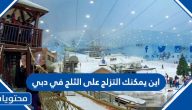اين يمكنك التزلج على الثلج في دبي