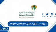 شروط استحقاق الضمان الاجتماعي للموظف 1447