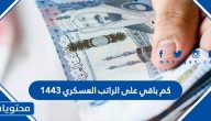 كم باقي على الراتب العسكري 1443