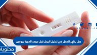 هل يظهر الحمل في تحليل البول قبل موعد الدورة بيومين