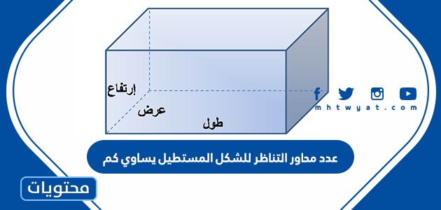 عدد محاور التناظر للشكل المستطيل يساوي كم موقع محتويات
