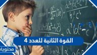 القوة الثانية للعدد ٤