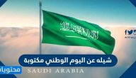 شيله عن اليوم الوطني مكتوبة