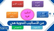 من الأساليب النحوية هي
