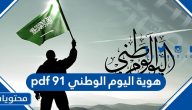 هوية اليوم الوطني 91 pdf