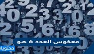 معكوس العدد ٦ هو