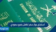 استخراج جواز سفر لطفل رضيع سعودي بالخطوات التفصيلية
