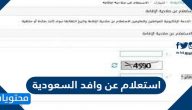 استعلام عن وافد السعودية