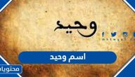 ما معنى اسم وحيد وصفات حامل الاسم