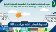 الاستهلاك الاجمالي للطاقة في المملكة 2021