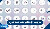 حروف الإدغام بغير غنة هي