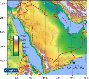 خريطة المملكة العربية السعودية كاملة بالتفصيل