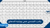 كم راتب الجندي في وزارة الدفاع 1447