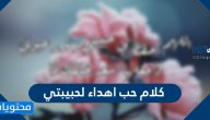 كلام حب اهداء لحبيبتي