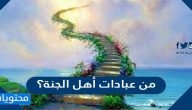 من عبادات أهل الجنة؟