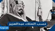 نسب الملك عبدالعزيز