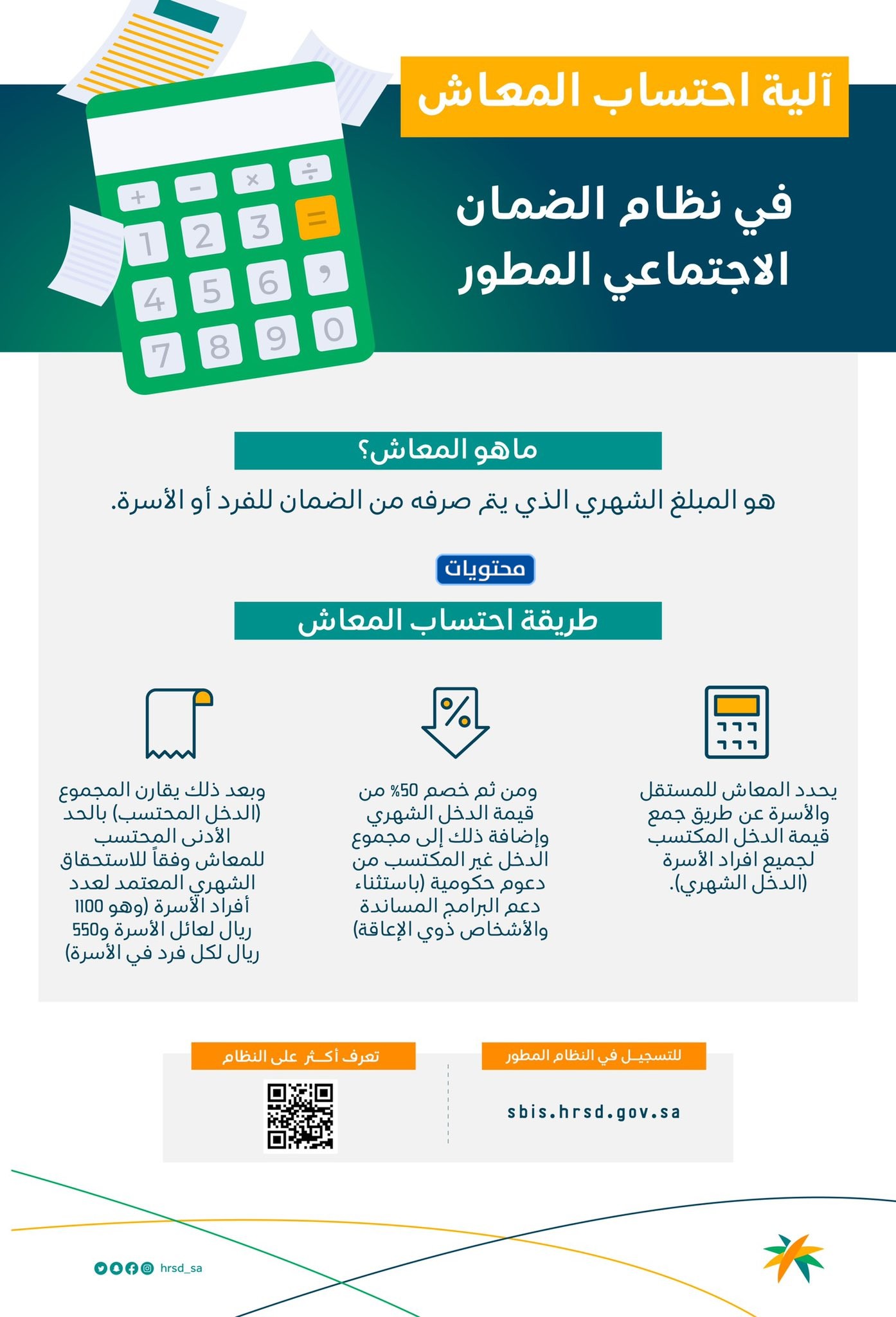 آلية احتساب معاش الضمان